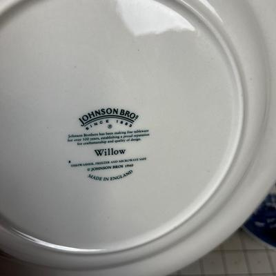 Johnson Brothers Willow Dinnerware Plates and Bowls 