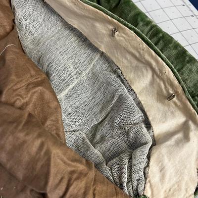 Victorian Era Top GREEN Velvet Cotton Lining.