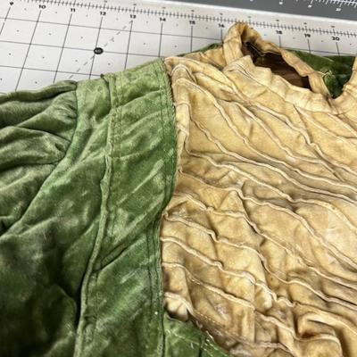 Victorian Era Top GREEN Velvet Cotton Lining.