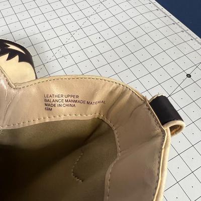 Tan & Brown Size 6-1/2 RED Cold Water Creek Boots 