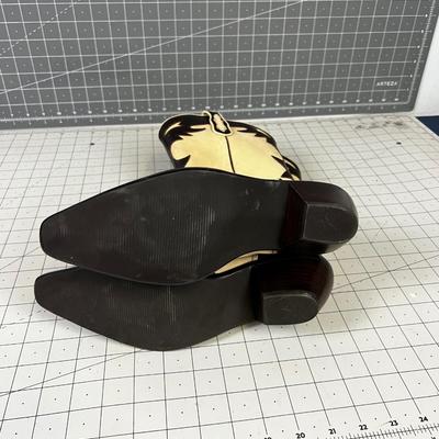 Tan & Brown Size 6-1/2 RED Cold Water Creek Boots 