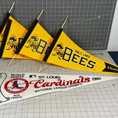 Bees  & St. Louis Cardinals world Series Pennants - Many