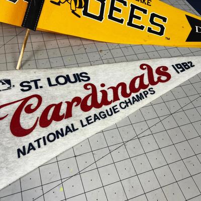 Bees  & St. Louis Cardinals world Series Pennants - Many