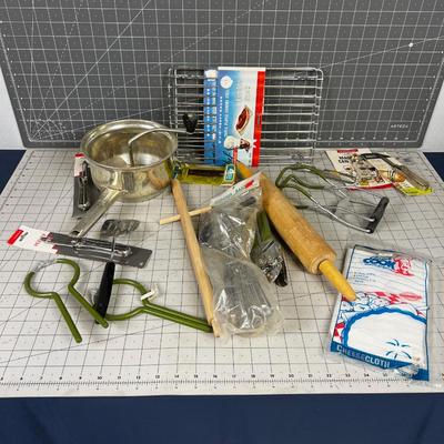 Kitchen Items: Canning, Pairing and Rolling Items.