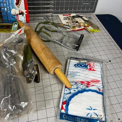 Kitchen Items: Canning, Pairing and Rolling Items.