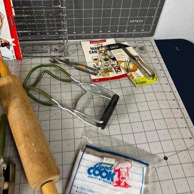 Kitchen Items: Canning, Pairing and Rolling Items.