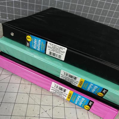 6 New 1" 3-Ring Binders NEW 
