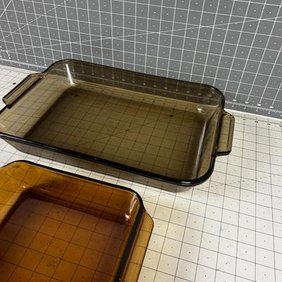 Anchor Hocking Amber & Smoke Color