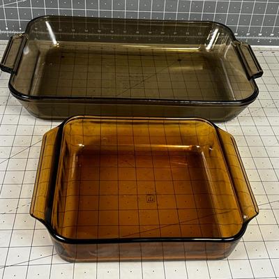 Anchor Hocking Amber & Smoke Color