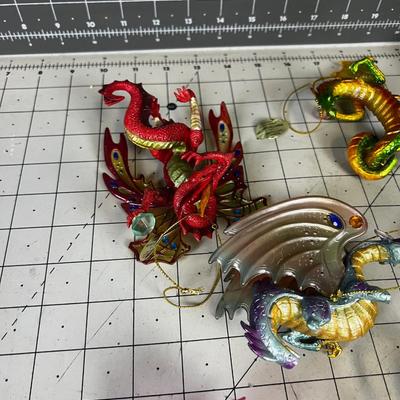 DRAGONS of the Crystal Cave Ornaments 