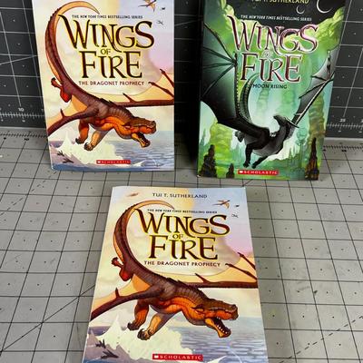 Wings of Fire 3 Books, Like New 