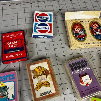 Cards and Card Games; Hearts Animal Rummy Crazy 8 