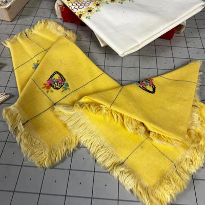 Vintage Napkins, Embroidered, etc.
