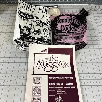 Vintage Punk & New Wave 90's Flyer: THE MISSION , Skinny Puppy's Skate Nigs 
