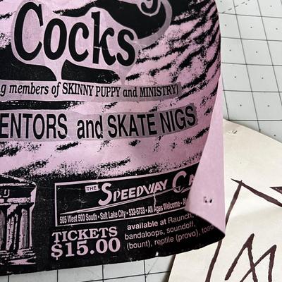 Vintage Punk & New Wave 90's Flyer: THE MISSION , Skinny Puppy's Skate Nigs 