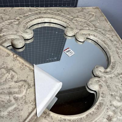 2 Decorative Mirrors with  Resin Frames 