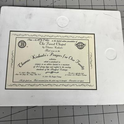 8 - Thomas Kinkade "Prayers for our Family" Plaques 