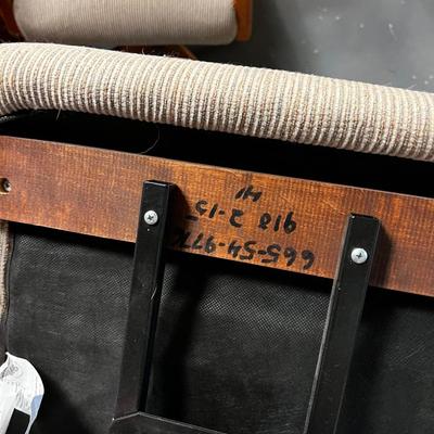 4 Oak Dining Chairs on Wheels