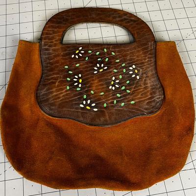 Hippy Purse from the 70's Leather & Suede Hand Tooled 