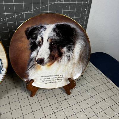 (4) Series of Puppy Dog Plates, OMG Cute