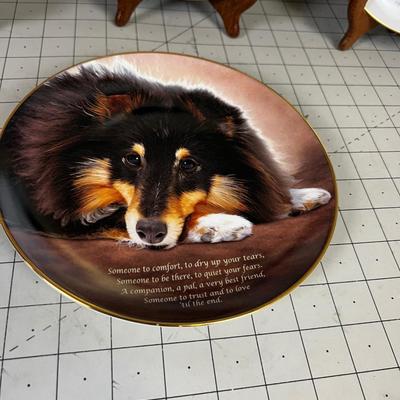 (4) Series of Puppy Dog Plates, OMG Cute