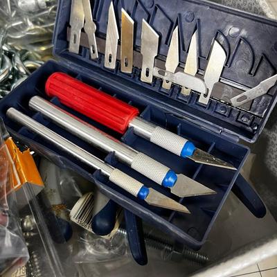 Misc. Garage Items: Chain, Magnifying Glass, Plyers