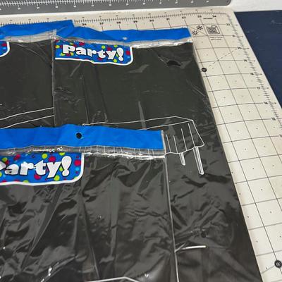 5 Rectangle NEW Party Table Covers BLACK