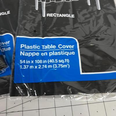 5 Rectangle NEW Party Table Covers BLACK