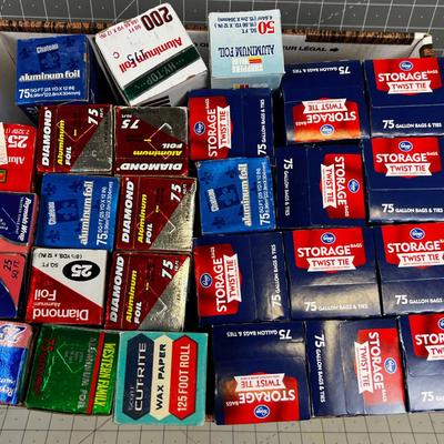 Bankers Box of Plastic Bag 1 Gallon and Aluminum Foil NEW