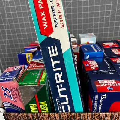 Bankers Box of Plastic Bag 1 Gallon and Aluminum Foil NEW