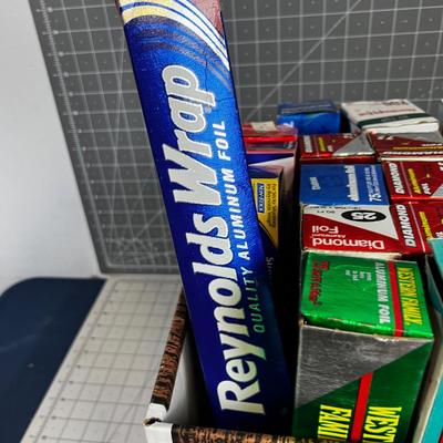 Bankers Box of Plastic Bag 1 Gallon and Aluminum Foil NEW