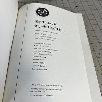 The History of MURRAY City, Utah Book