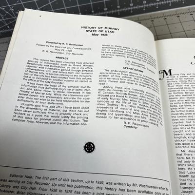 The History of MURRAY City, Utah Book