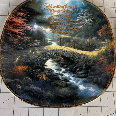 4 Thomas Kinkade Plates of Inspiration 