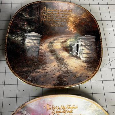 4 Thomas Kinkade Plates of Inspiration 