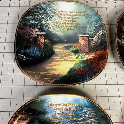 4 Thomas Kinkade Plates of Inspiration 
