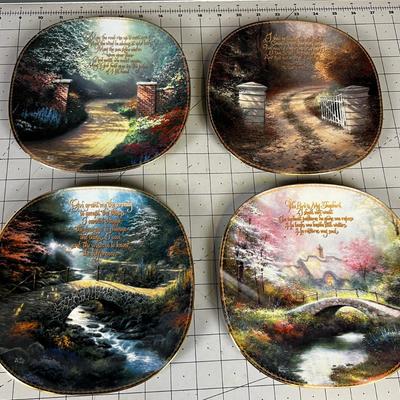 4 Thomas Kinkade Plates of Inspiration 