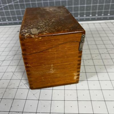 Shaw Walker Index Card Box Finger jointed 