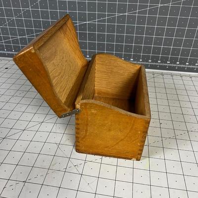 Shaw Walker Index Card Box Finger jointed 