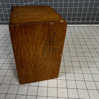 Shaw Walker Index Card Box Finger jointed 