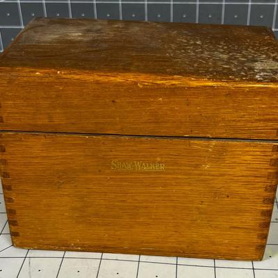 Shaw Walker Index Card Box Finger jointed 