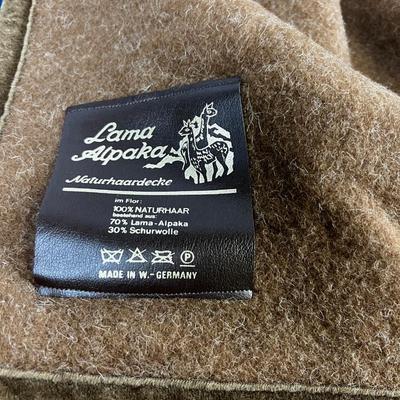 Brown & Tan Alpaca and Wool Natural Blend Blanket