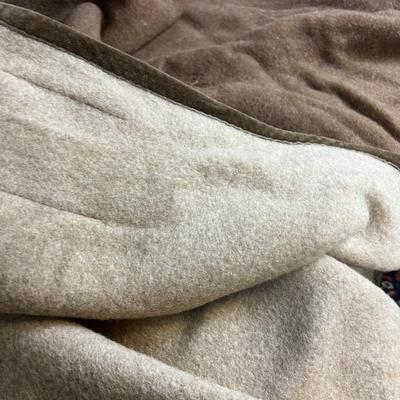 Brown & Tan Alpaca and Wool Natural Blend Blanket