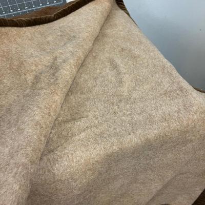 Brown & Tan Alpaca and Wool Natural Blend Blanket