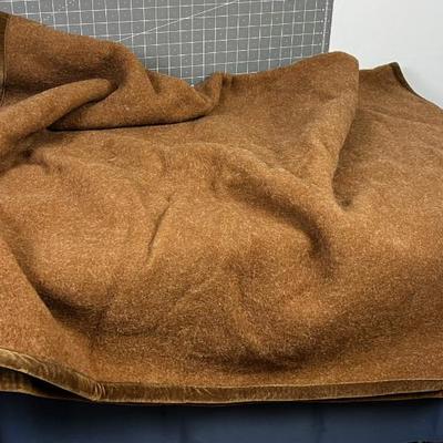 Brown & Tan Alpaca and Wool Natural Blend Blanket