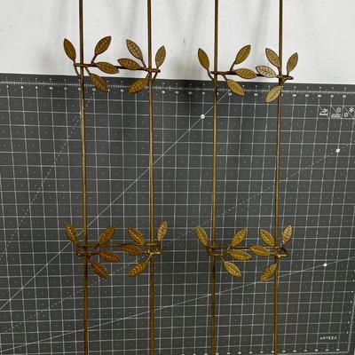 (2)  36" Hanging Plate Racks New Goldish 