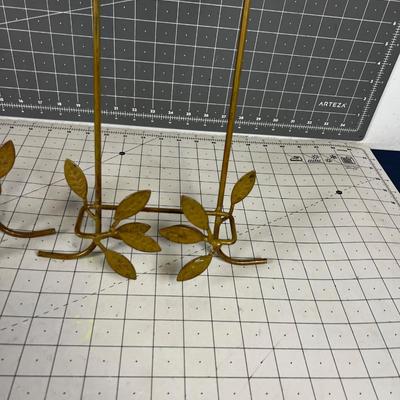 (2)  36" Hanging Plate Racks New Goldish 