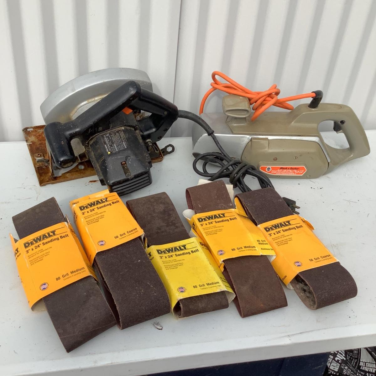 340 Black&Decker Belt Sander & 7 1/4 340 Black&Decker Belt Sander & 7 1/4