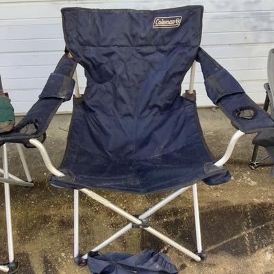 345 Lot of Three Collapsable Camping Chair