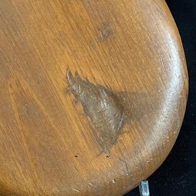 Rare 19th C Antique Hollow Wood Powder Flask